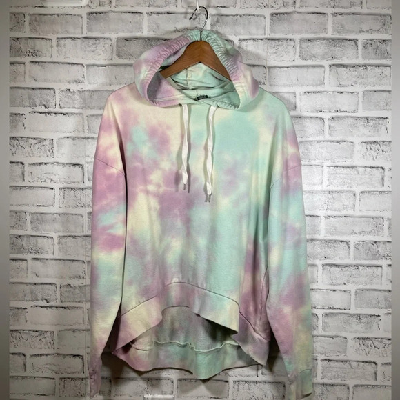 Women’s wild fable pastel colored tie dye hoodie sweatshirt size small - Picture 1 of 4